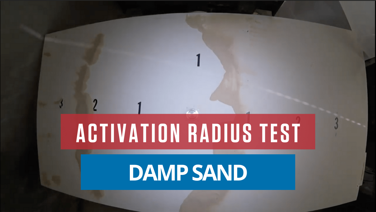 AirSweep Activation Radius Test: Damp Sand AirSweep Activation Radius Test: Damp Sand