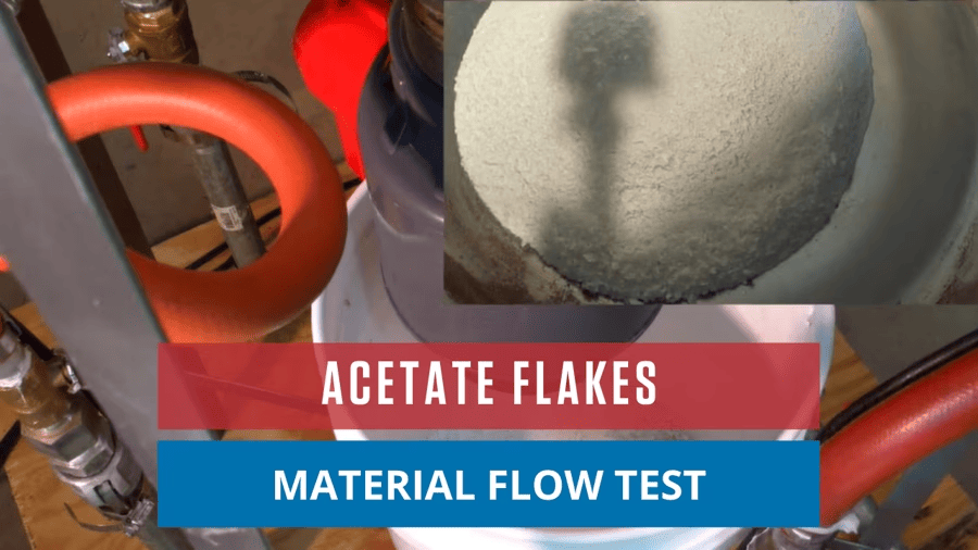 Acetate Flakes Material Flow Test Acetate Flakes Material Flow Test
