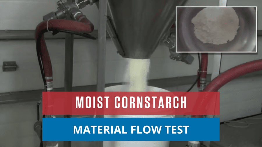 Moist Cornstarch Material Flow Test Moist Cornstarch Material Flow Test